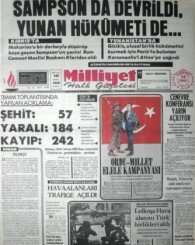 Kıbrıs Barış Harekatı Manşetleri