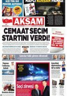 Akşam- 08 Şubat 2014 Manşeti